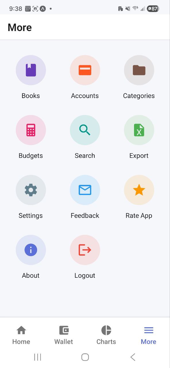 Menú de herramientas